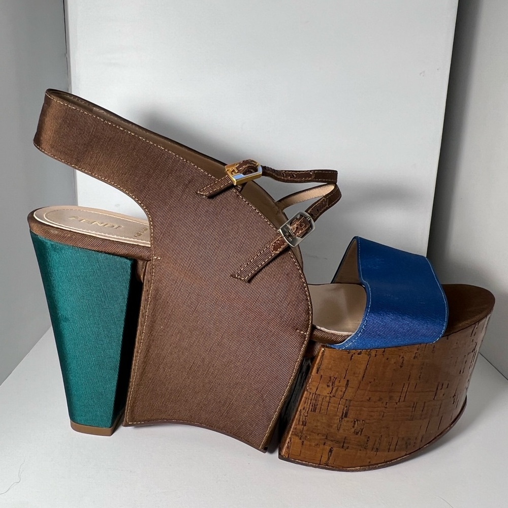 Fendi Ff Platforms Color Block Flatform Spring Tr… - image 1